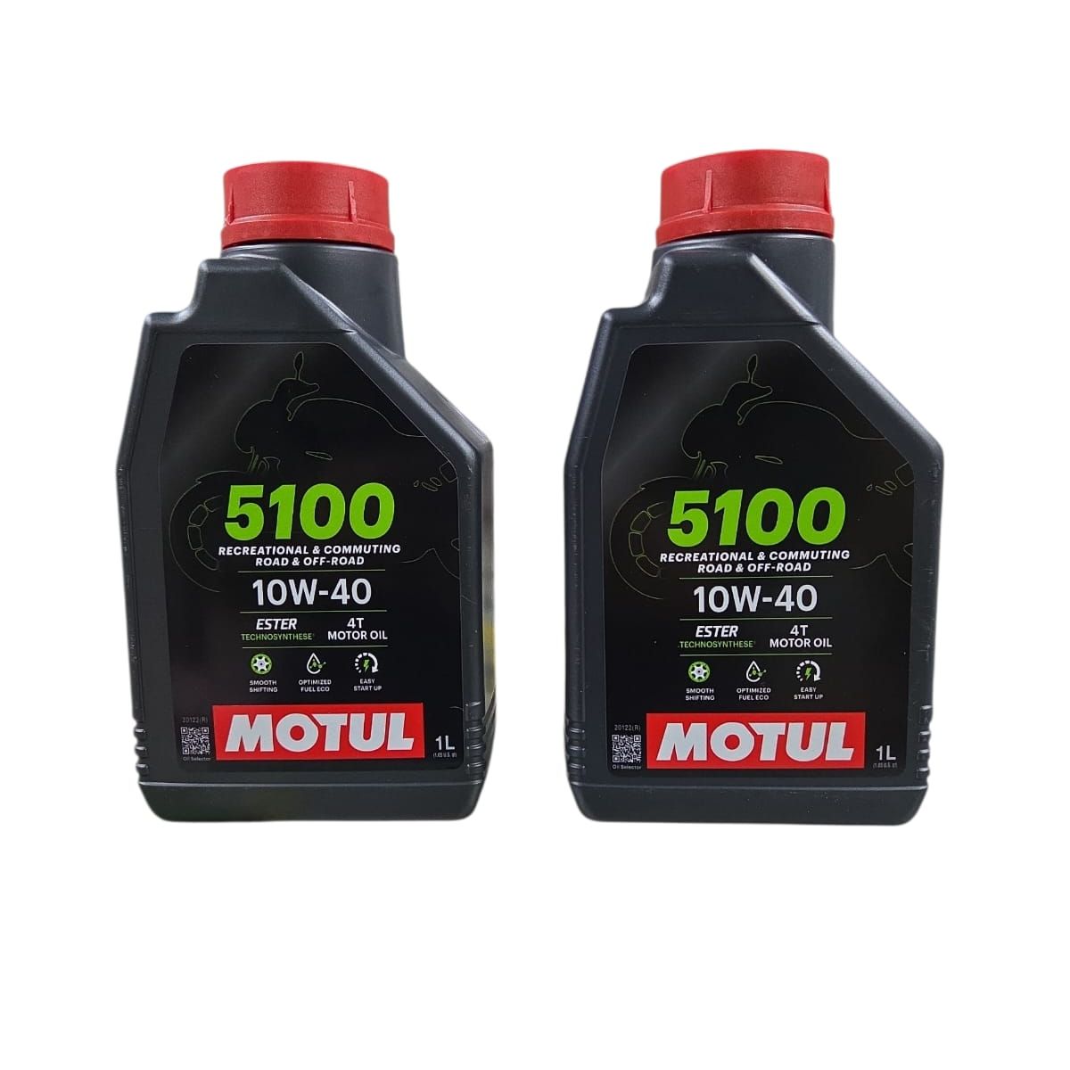 MOTUL - Pack 2L Aceite De Moto Motul 10w 40 5100 Semi - Sintetico 4T