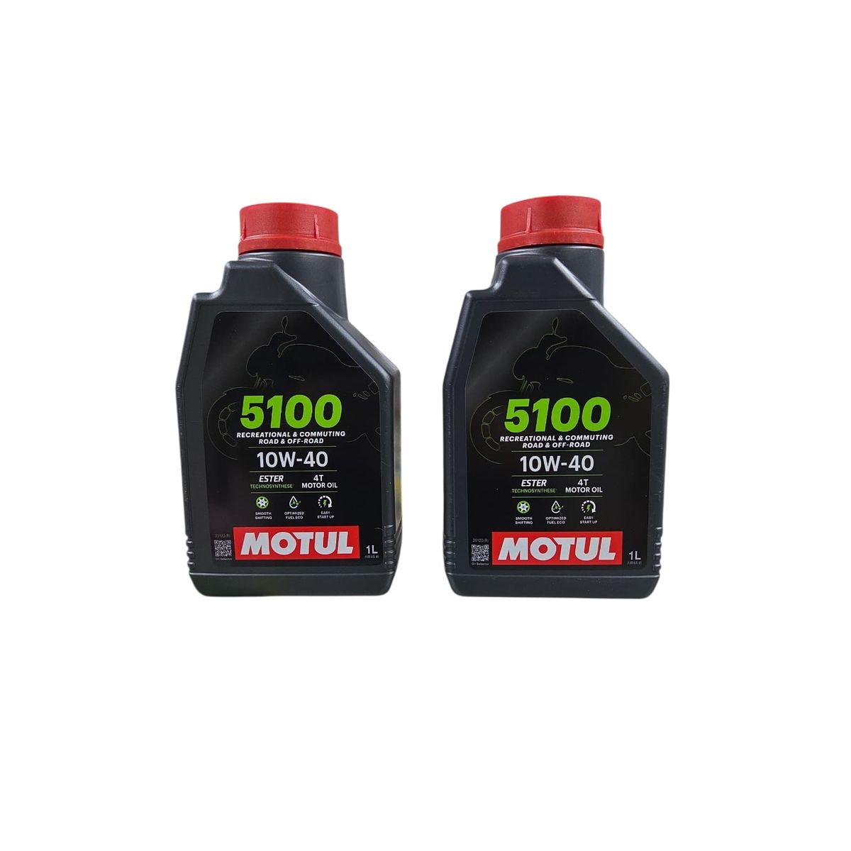 MOTUL - Pack 2L Aceite De Moto Motul 10w 40 5100 Semi - Sintetico 4T