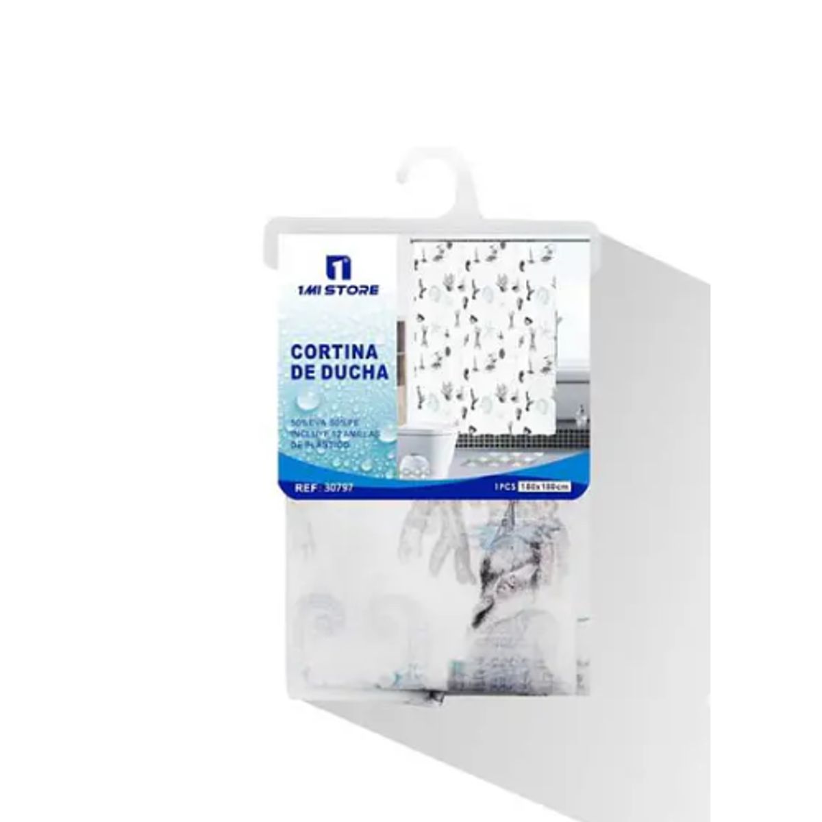 GENERICO - Cortina de Baño Anti-Hongos Impermeable - Diseño Elegante y Duradero