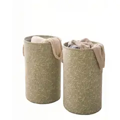 GENERICO - JUEGO DE CESTAS DE ROPA 40CMX50CM COLOR VERDE