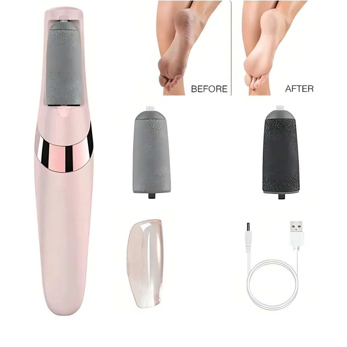 GENERICO - Exfoliadores y limas electrónicas para manicura y pedicura Electric Pedi Removedor Dureza BELUG