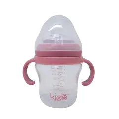 KIDO - VASO ENTRENAMIENTO ANTIDERRAME CON ASAS ROSA TODDLER 250 ML