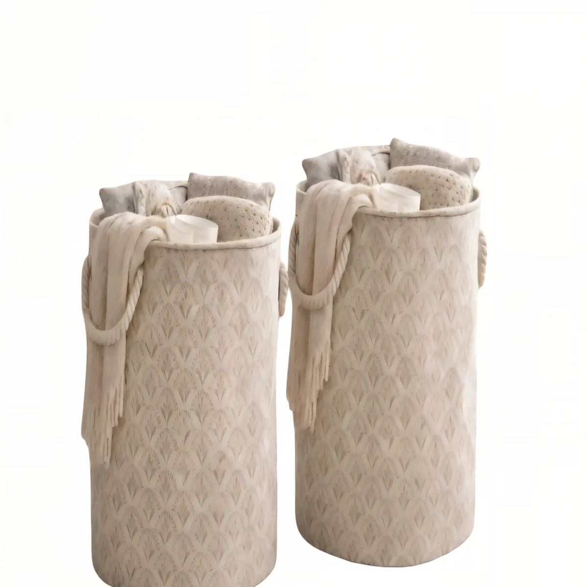 GENERICO - PACK   DE CANASTILLOSS DE ROPA 40CMX50CM COLOR BEIGE