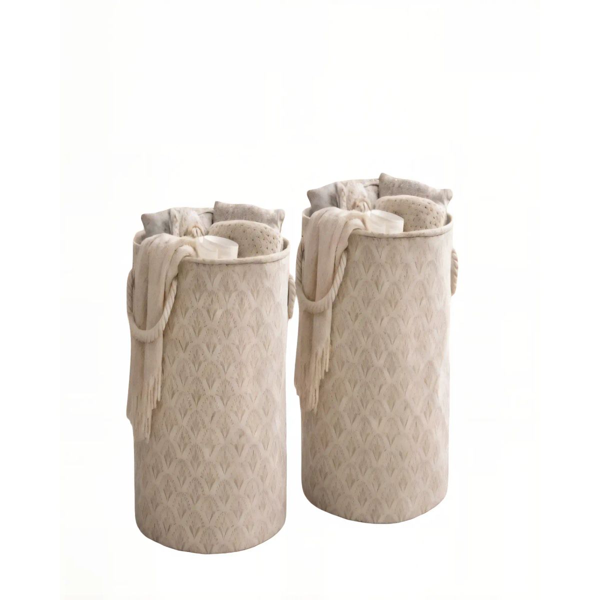GENERICO - PACK   DE CANASTILLOSS DE ROPA 40CMX50CM COLOR BEIGE