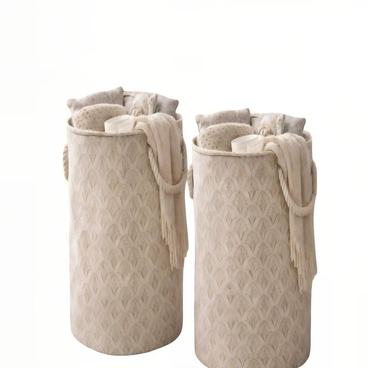 GENERICO - PACK   DE CANASTILLOSS DE ROPA 40CMX50CM COLOR BEIGE