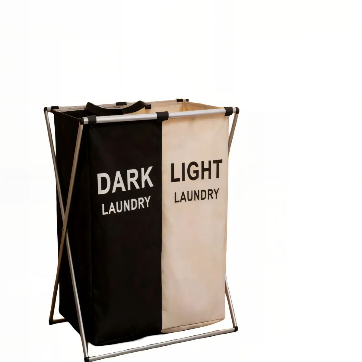 GENERICO - CANASTILLOS DE ROPA 60CMX60CM BLANCO Y NEGRO