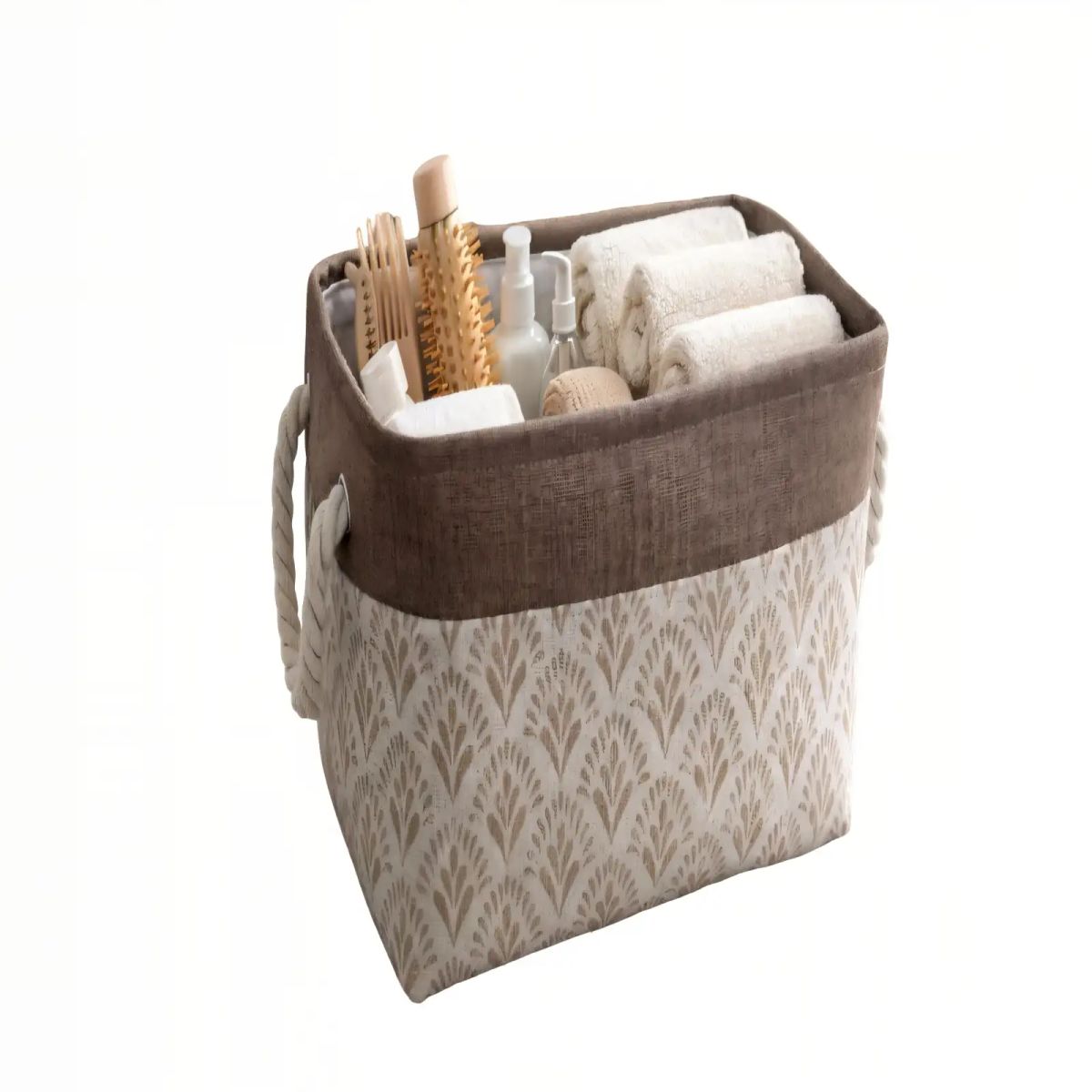 GENERICO - PACK   DE 2 CANASTILLOS ORGANIZADOR 33CMX20CMX20CM COLOR CAFÉ