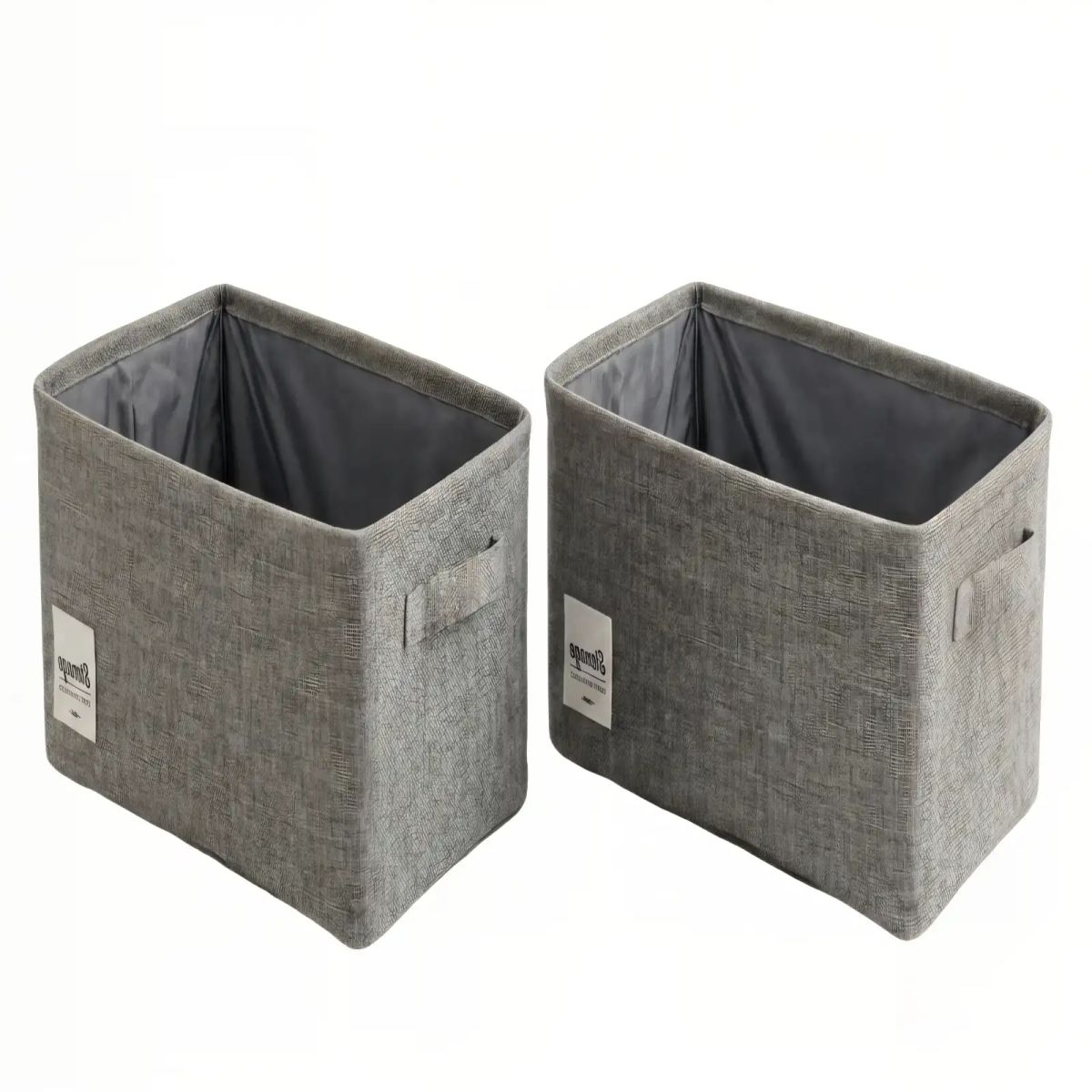GENERICO - PACK   DE 2 CANASTILLOSS ORGANIZADOR 28CMX47CMX20CM COLOR GRIS