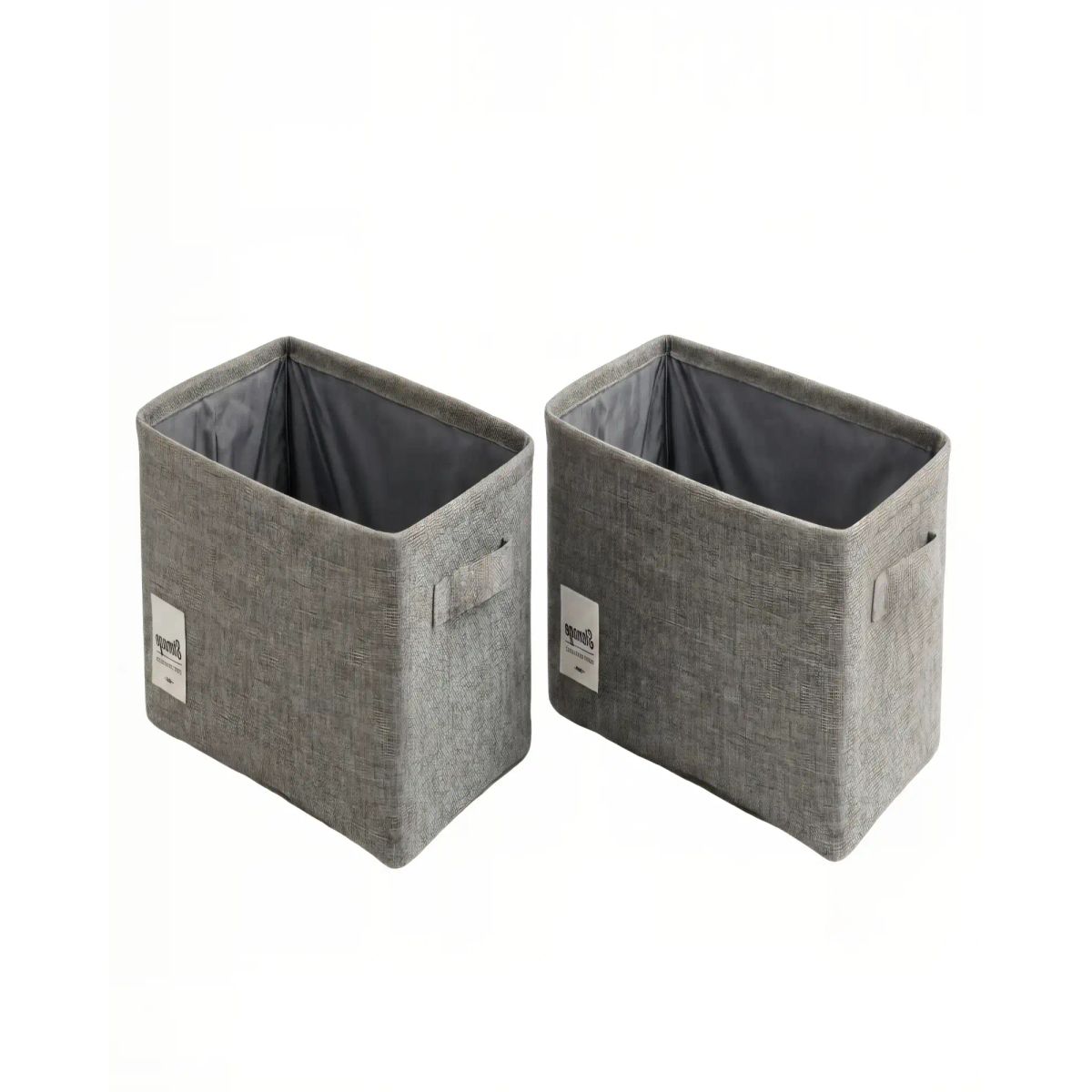 GENERICO - PACK   DE 2 CANASTILLOSS ORGANIZADOR 28CMX47CMX20CM COLOR GRIS