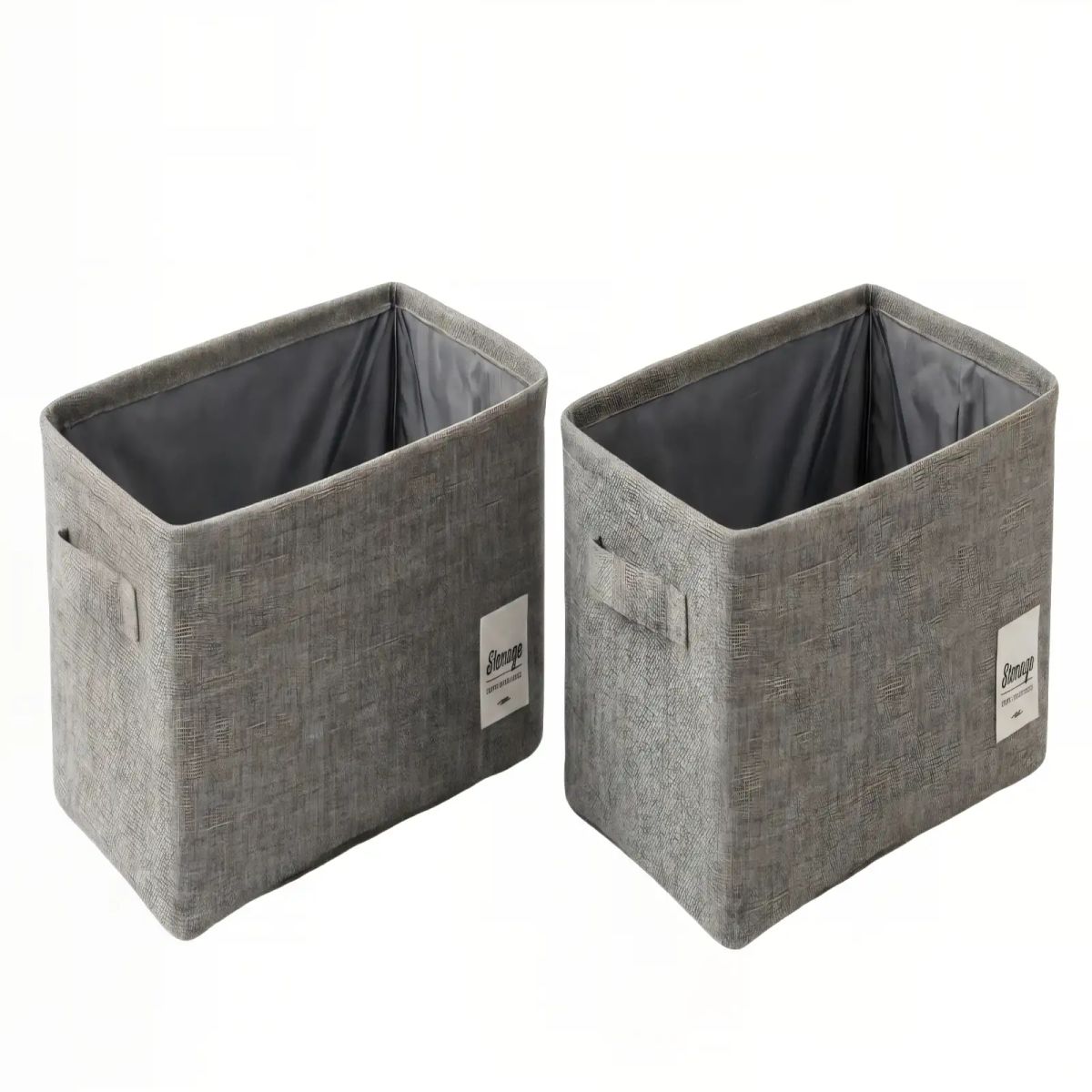 GENERICO - PACK   DE 2 CANASTILLOSS ORGANIZADOR 28CMX47CMX20CM COLOR GRIS