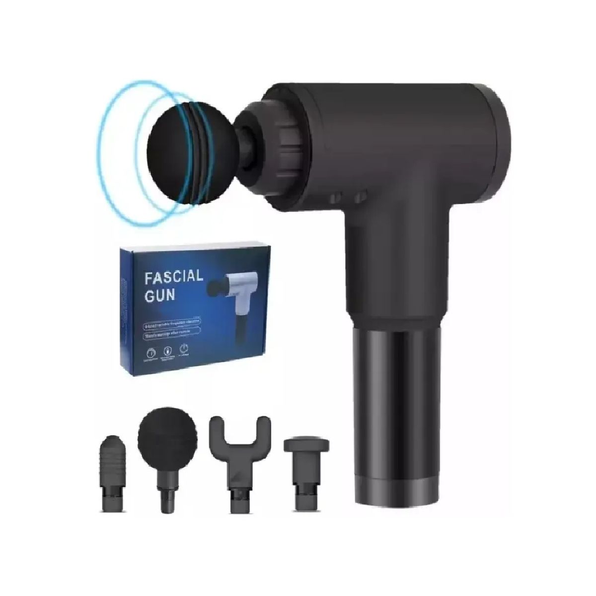 GENERICO - Masajeador Muscular Fascial Massage Gun Negro