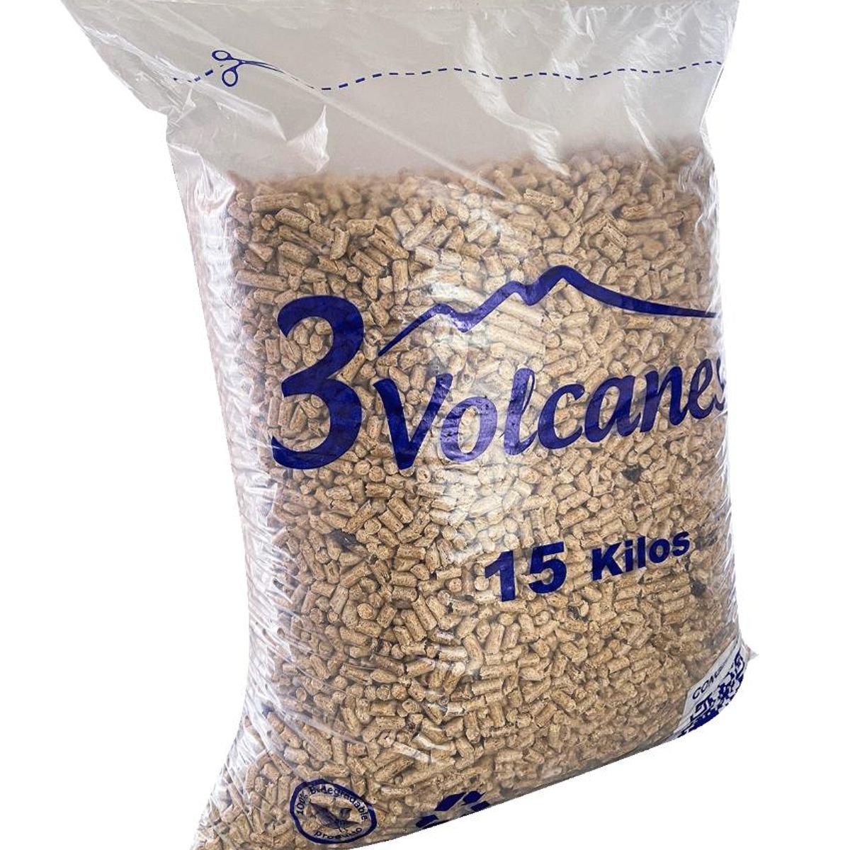 GENERICO - SACO DE PELLET DE MADERA SECA 6MMX15KG 3 VOLCANES