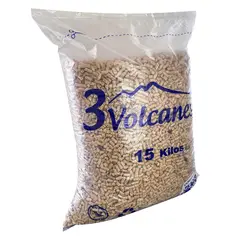 GENERICO - SACO DE PELLET DE MADERA SECA 6MMX15KG 3 VOLCANES