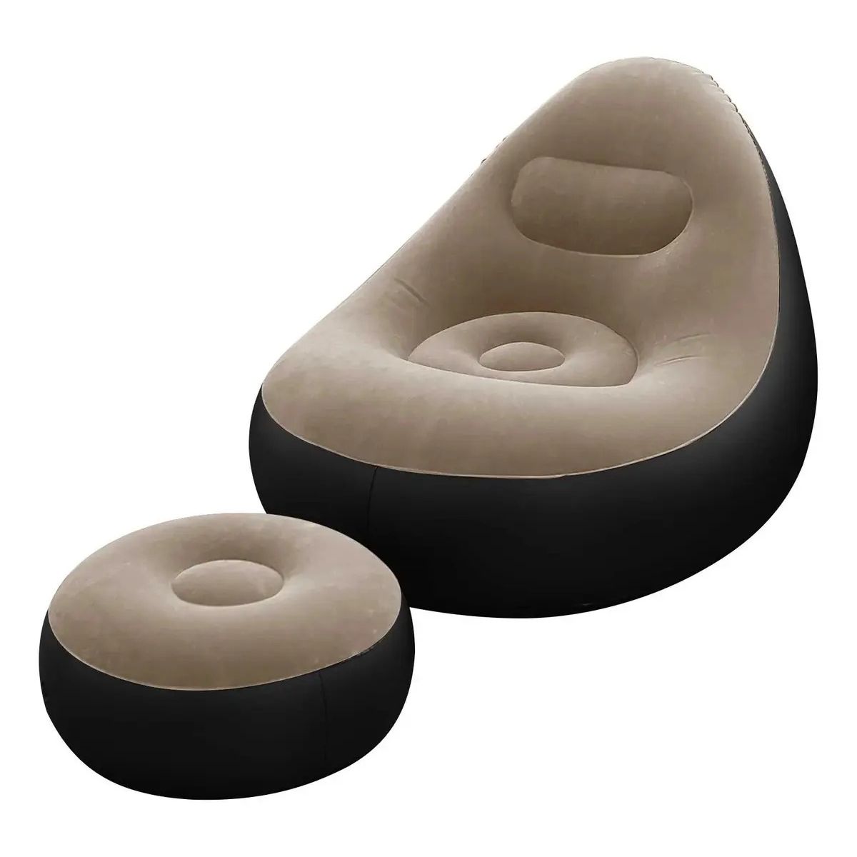 GENERICO - Sofa Inflable Puff Tumbona Con Reposa Pies