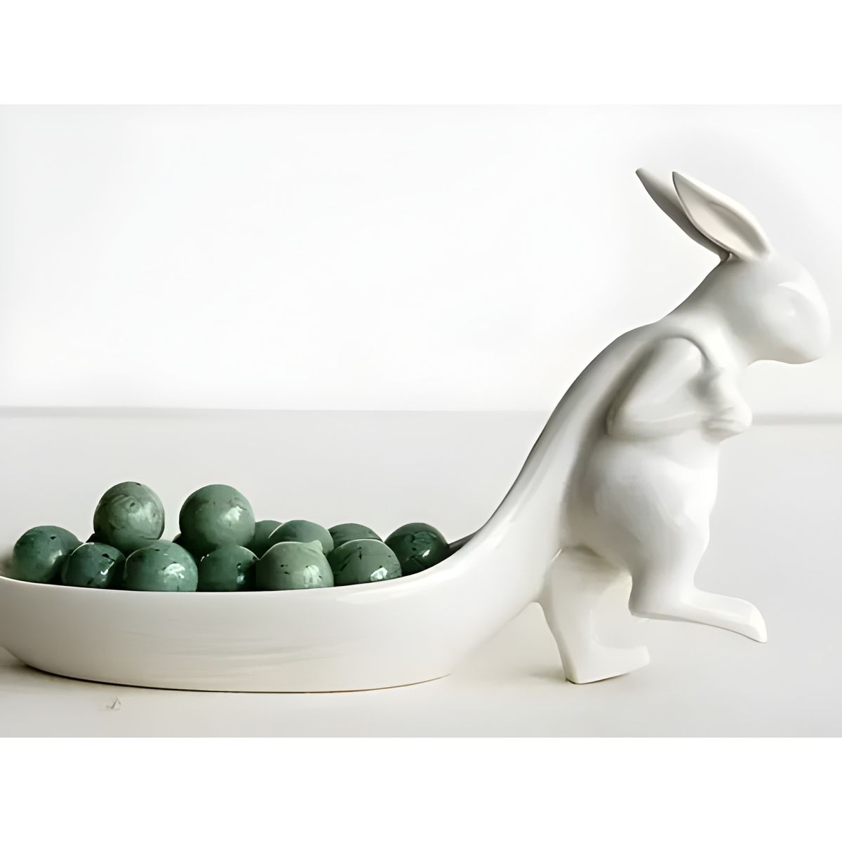 GENERICO - Bandeja Decorativa Liebre blanco