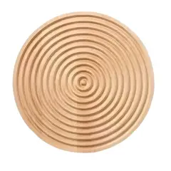 GENERICO - Tabla Bandeja De Madera Redonda marrón