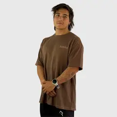 KONKO ACTIVE - Polera Waffer OverSize Negra Hombre Manga Corta Konko