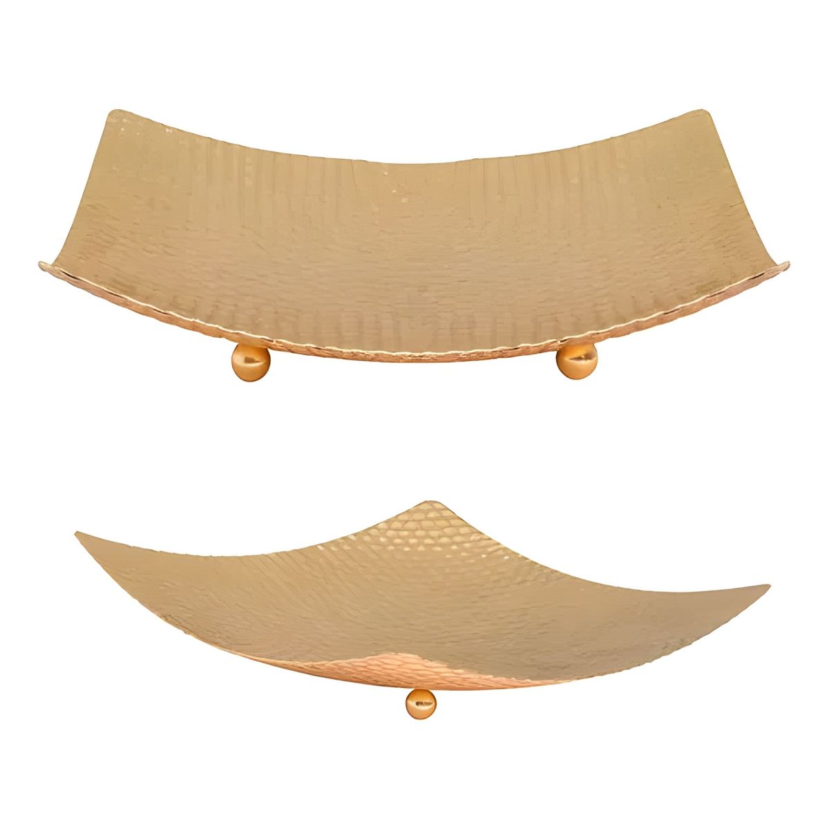 GENERICO - Bandeja Decorativa 25x25x5 Cm dorado 5