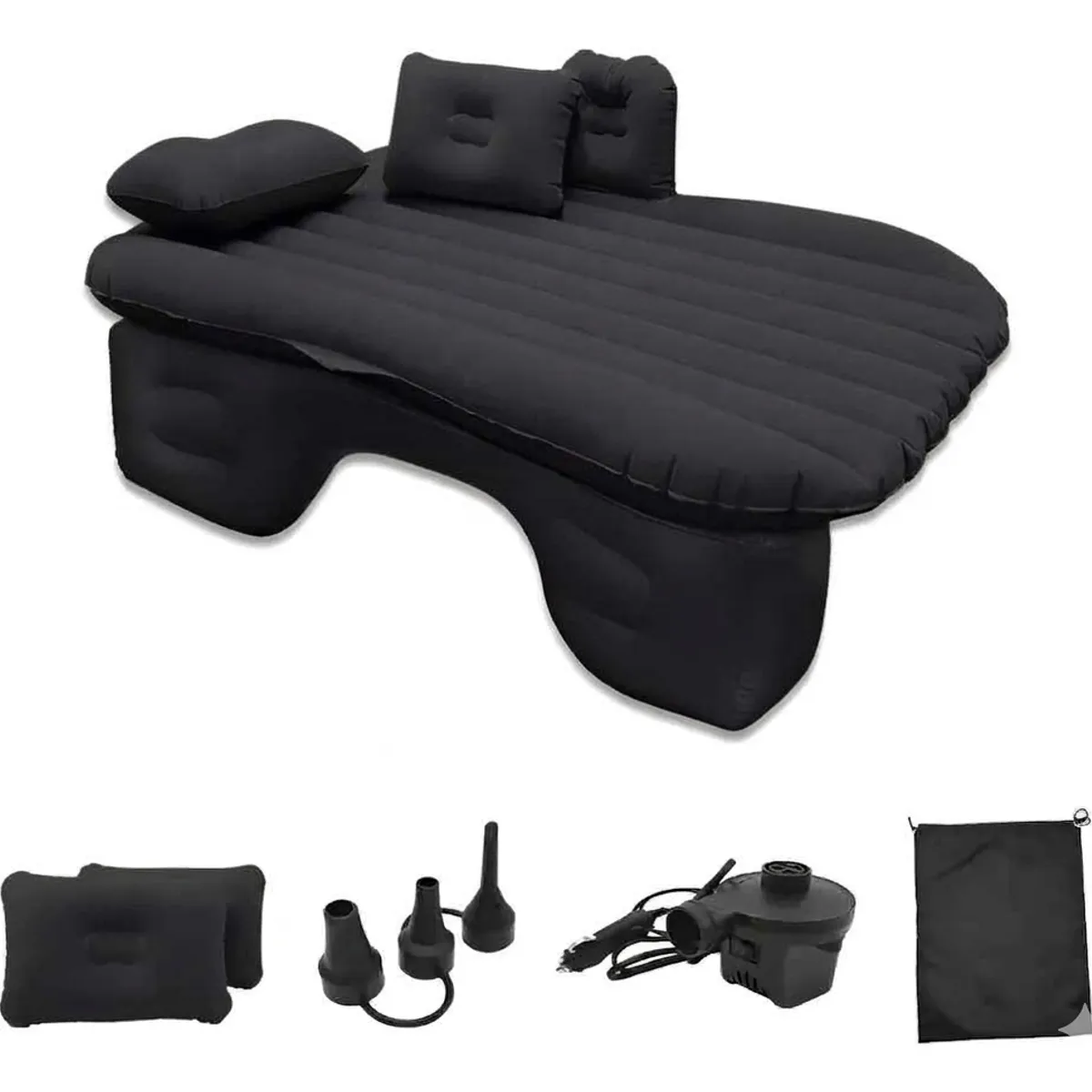 GENERICO - Colchón Inflable con Compresor 12v y 2 Almohadas para Auto