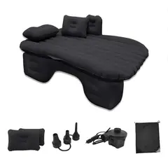 GENERICO - Colchón Inflable con Compresor 12v y 2 Almohadas para Auto