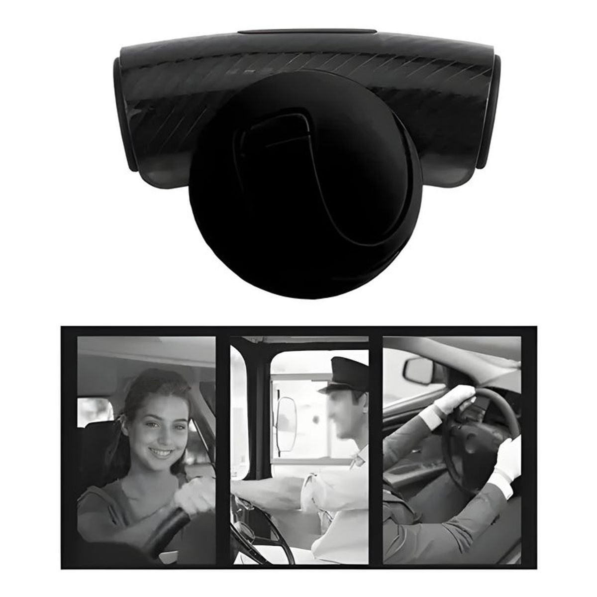 GENERICO - Perilla Giratoria Universal Para Volante negro 3