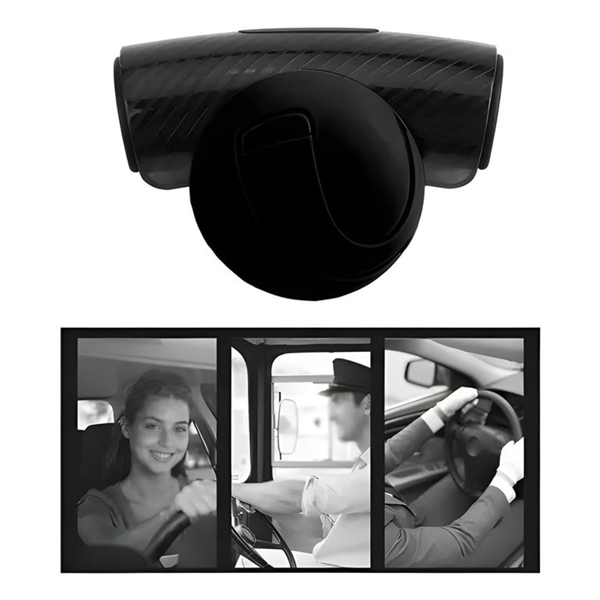 GENERICO - Perilla Giratoria Universal Para Volante negro 19