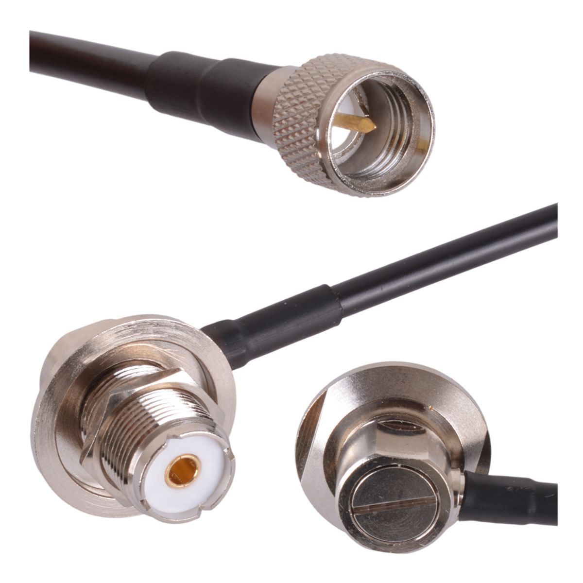 FASTLINK - ADAPTADOR MINI UHF HEMBRA A UHF HEMBRA CON CABLE FASTLINK