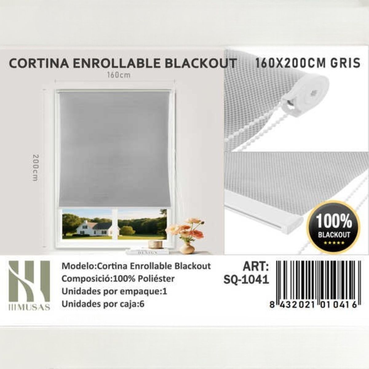 GENERICO - Cortina Roller Blackout160X200Cm