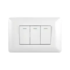 GENERICO - Interruptor Triple Onoff 10a Blanco Para El Hogar Y Oficina