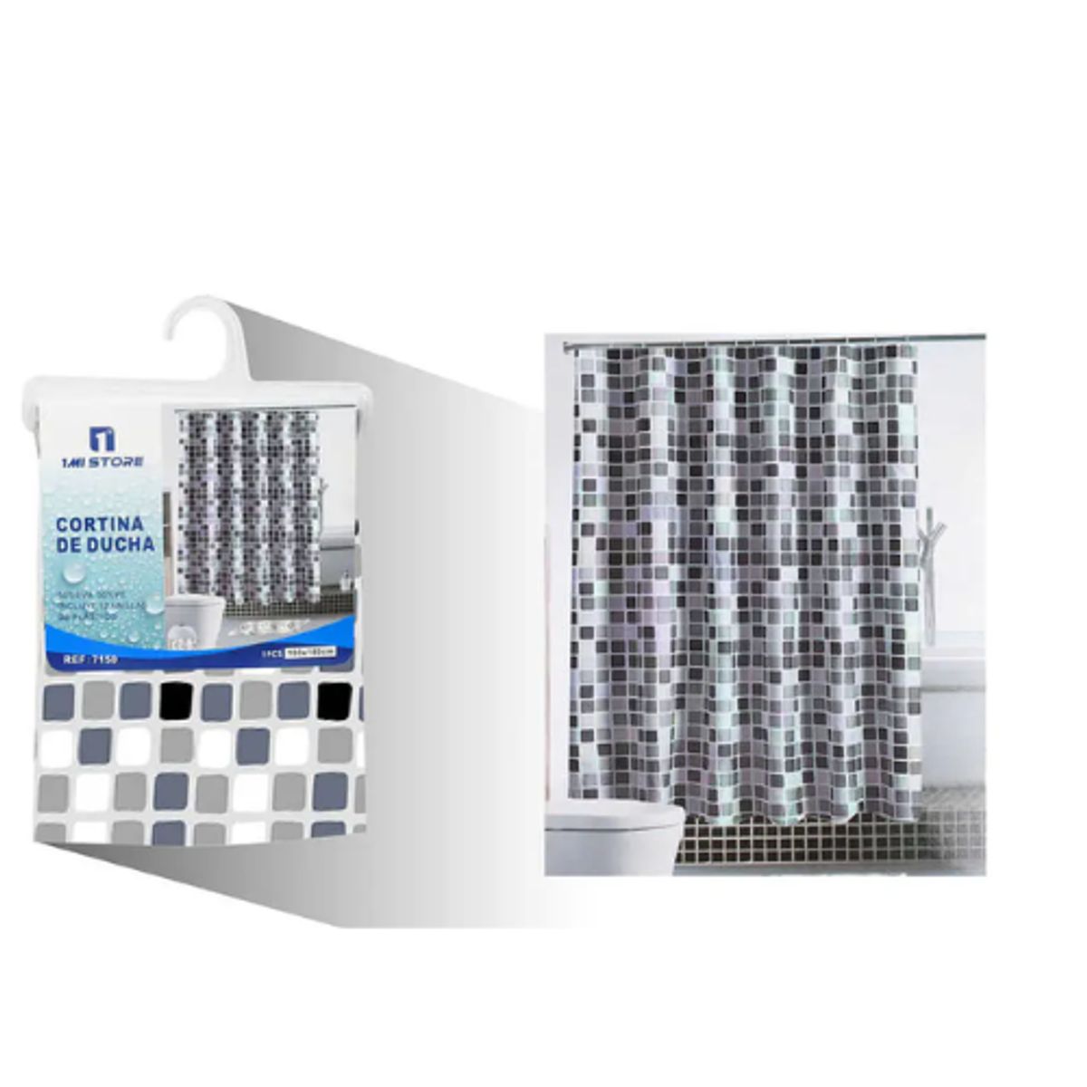 GENERICO - Cortina de Baño Anti-Hongos Impermeable - Diseño Elegante y Duradero