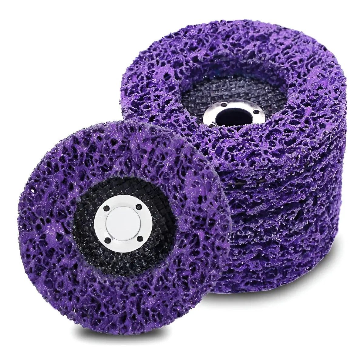 GENERICO - Disco Pulir Removedor Pintura Oxido 115mm Esmeril 5pcs Violeta BELUG