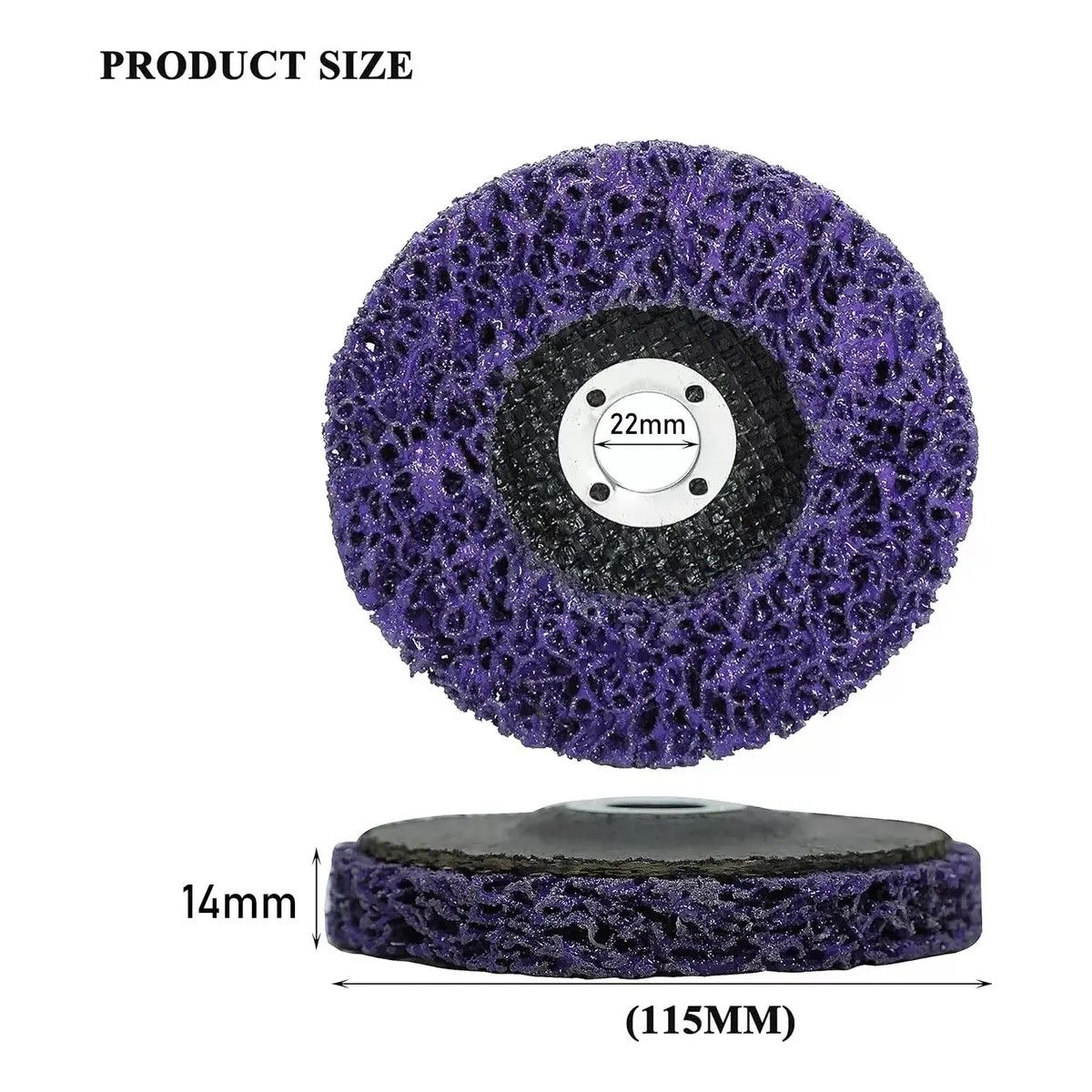 GENERICO - Disco Pulir Removedor Pintura Oxido 115mm Esmeril 5pcs Violeta BELUG
