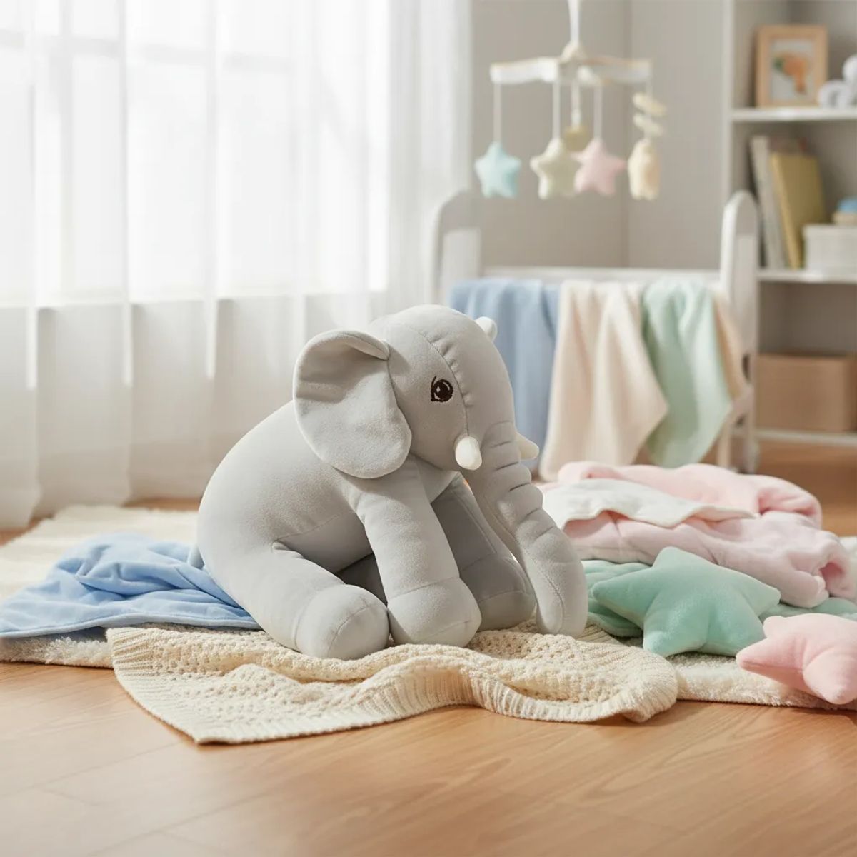 GENERICO - Peluche Elefante Kawaii Suave Para Bebe 25 Cm