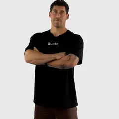KONKO ACTIVE - Polera Over Size Premium Cotton Hard Negra Hombre Manga Corta Konko