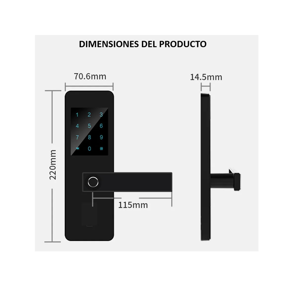 VIPA - Cerradura Digital Bluetooth D610 Cerrojo Doble - Cierre Izquierda