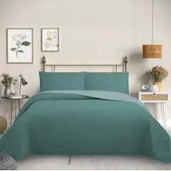GENERICO - Cubrecama Quilt Reversible Single (apto 1 Pl Y 1.5 Pl) Trama Martiné