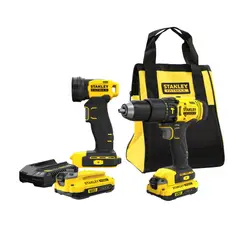 STANLEY - Kit taladro percutor 20V + accesorios SCDL712D2S-B2