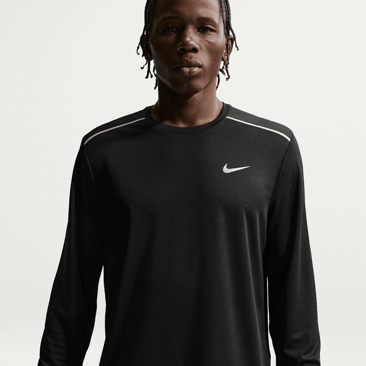NIKE - Polera Nike Miler Negro Hombre - Negro