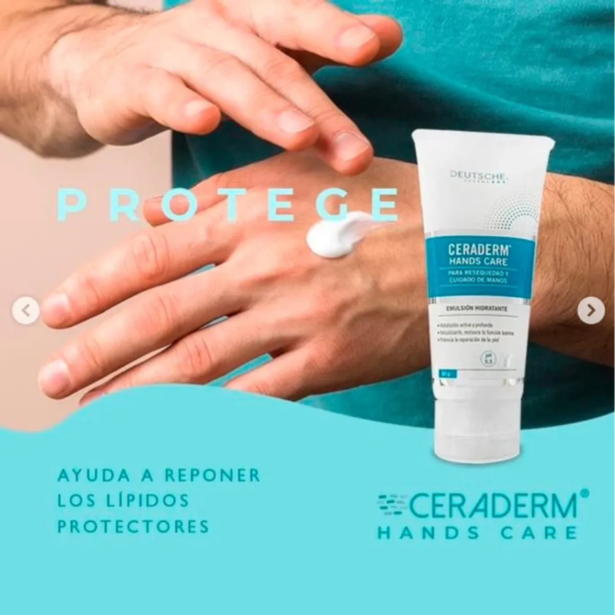 PHARMA - Ceraderm Hands Care Emulsión Hidratante de Manos 50 g