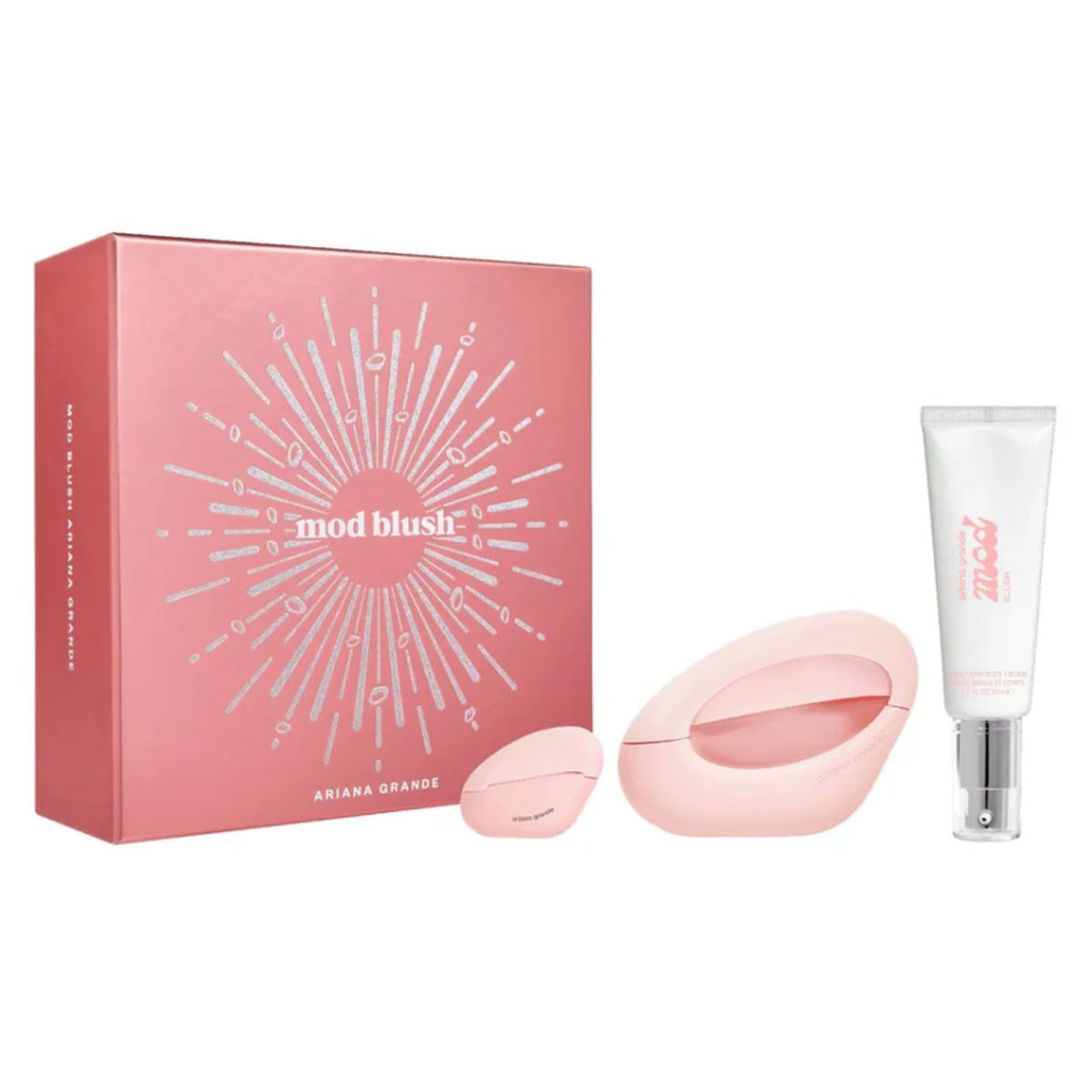 ARIANA GRANDE - Set Perfume Mod Blush EDP 100 ml + Mini 7.5 ml + Body Cream 50 ml 2024 Ariana Grande