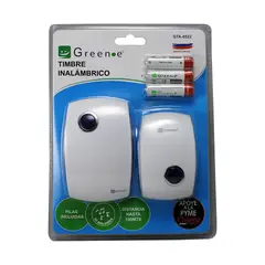 GREEN E - Timbre Inalámbrico Green-e ¡Instala en Segundos Alcance 100m + Pilas de Regalo
