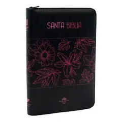 SOCIEDADES BIBLICAS UNIDAS - Biblia RVR 1960 negro/fucsia letra grande cierre