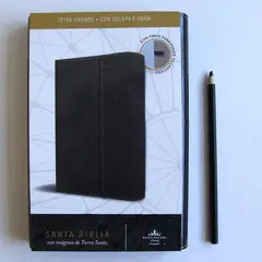 ORIGEN - Biblia RVR 1960 letra grande tamaño manual, simil piel con solapa y imán