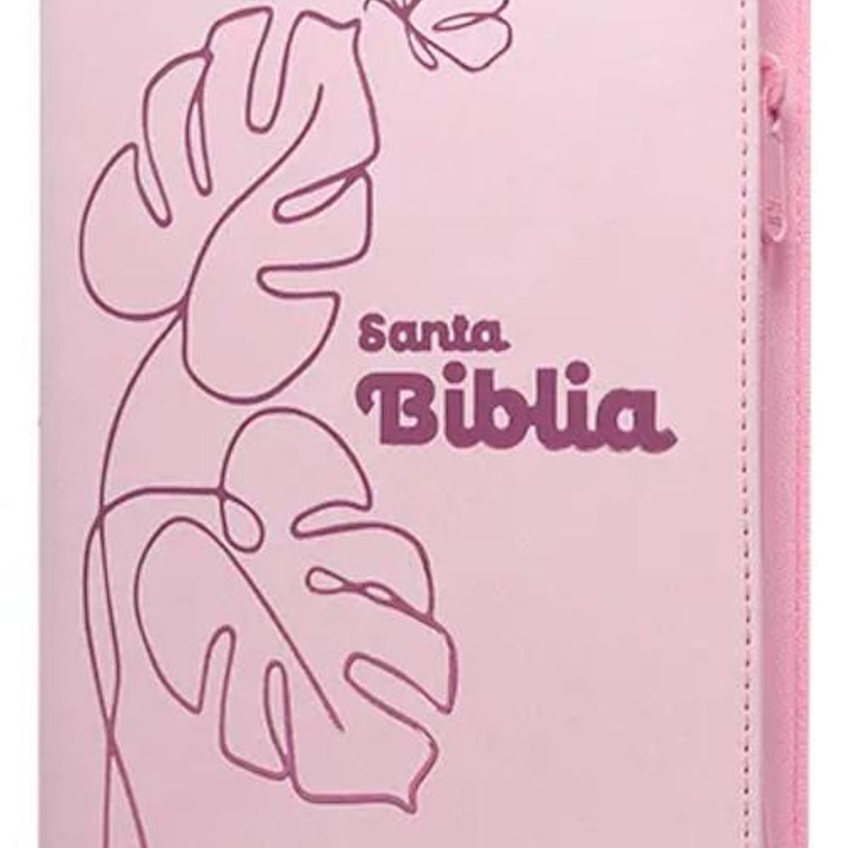 SOCIEDAD BIBLICA CHILENA - Biblia Letra Grande Con Cierre Rosa Pastel Reina Valera 1960