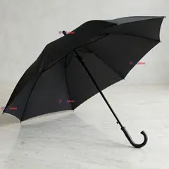 LINE - Paraguas Impermeable Grande 113Cm Sombrilla Automática Mango Largo Negro