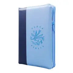SOCIEDADES BIBLICAS UNIDAS - Biblia RVR60 Letra Grande 14 pts con ayudas Digitales – Azul bicolor