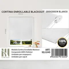 GENERICO - Cortina Roller Blackout 200X200Cm