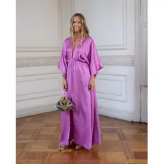 MI PLACARD - Vestido de Fiesta Pola Satín Lila