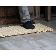 KOKOMAT - Limpiapies Choapino Trenzado Beige 45x75cm