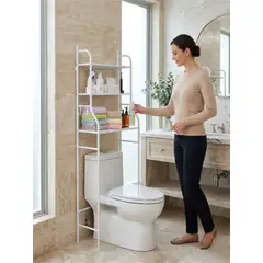 GENERICO - Estante Organizador De Baño Sobre Inodoro 3 Niveles Metal
